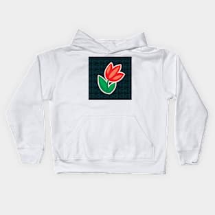 Red flower Kids Hoodie